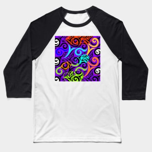 colorful shapes abstract design Baseball T-Shirt